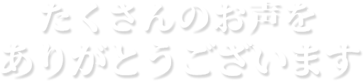 たくさんのお声をありがとうございます